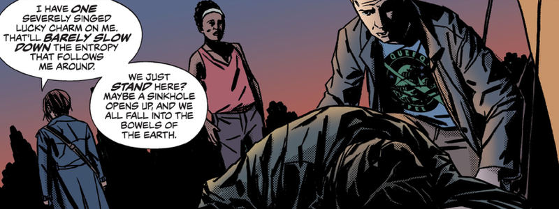 Chuck warning people about what’ll happen to them if they get too close.